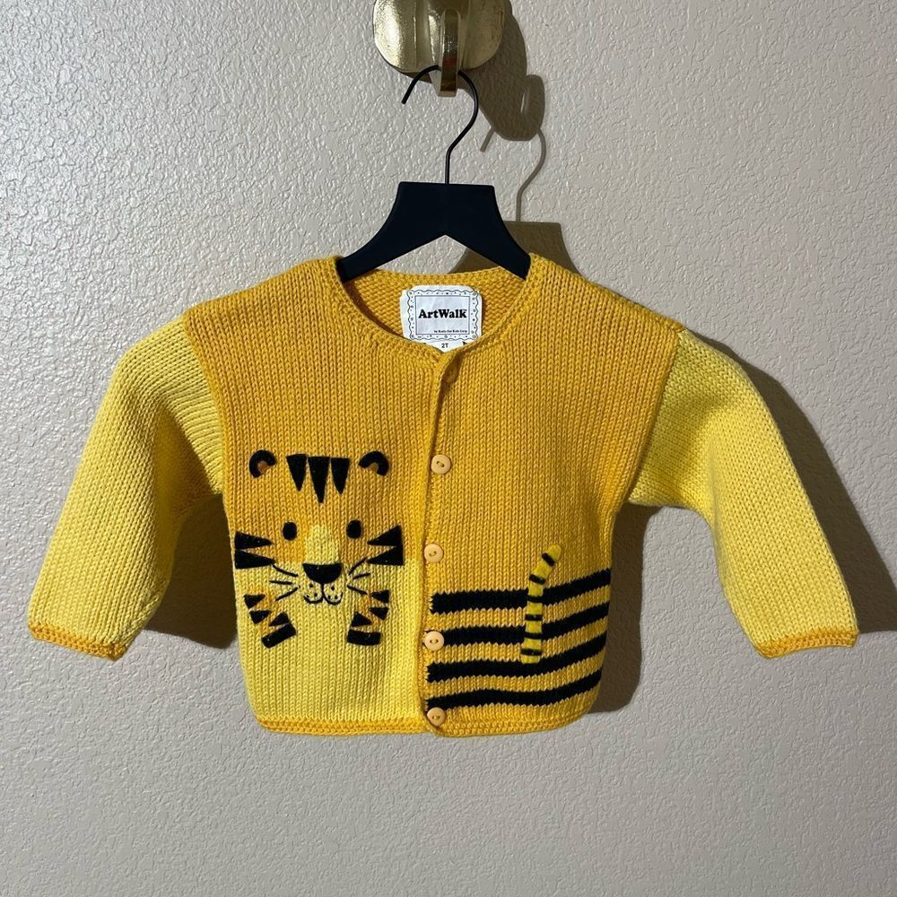 ArtWalk Yellow Tiger Kids Cardigan